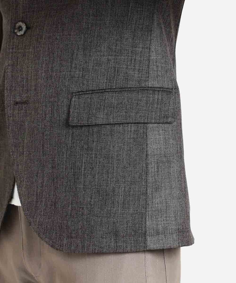 MNDAV49450 MICHEL KLEIN HOMME(ミッシェルクラン オム) ツイードコンバーチブルジャケット ブラウン(87)