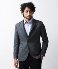 MNDAV49450 MICHEL KLEIN HOMME(ミッシェルクラン オム) ツイードコンバーチブルジャケット ダークグレー(93)