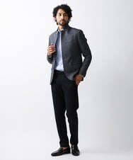 MNDAV49450 MICHEL KLEIN HOMME(ミッシェルクラン オム) ツイードコンバーチブルジャケット ダークグレー(93)