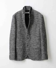 MNDAV81540 MICHEL KLEIN HOMME(ミッシェルクラン オム) ヘリンボンコンバーチブルジャケット ブラック(94)