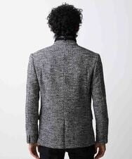MNDAV81540 MICHEL KLEIN HOMME(ミッシェルクラン オム) ヘリンボンコンバーチブルジャケット ブラック(94)