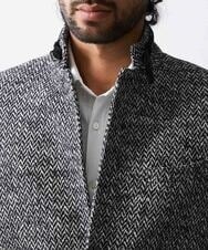MNDAV81540 MICHEL KLEIN HOMME(ミッシェルクラン オム) ヘリンボンコンバーチブルジャケット ブラック(94)