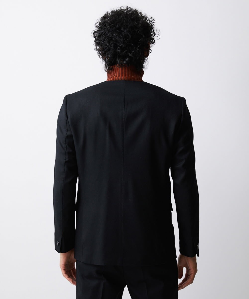 MNDAV82450 MICHEL KLEIN HOMME(ミッシェルクラン オム) ノーカラーダブルジャケット ブラック(94)
