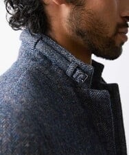 MNDAV84630 MICHEL KLEIN HOMME(ミッシェルクラン オム) ツイードコンバーチブルジャケット ブルー(55)