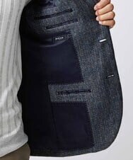 MNDAV84630 MICHEL KLEIN HOMME(ミッシェルクラン オム) ツイードコンバーチブルジャケット ブルー(55)