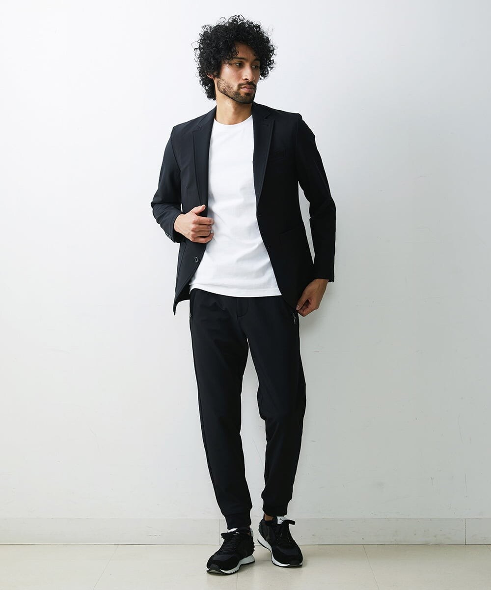 MNDAV85450 MICHEL KLEIN HOMME(ミッシェルクラン オム) ウォーターテックテーラードジャケット ブラック(94)