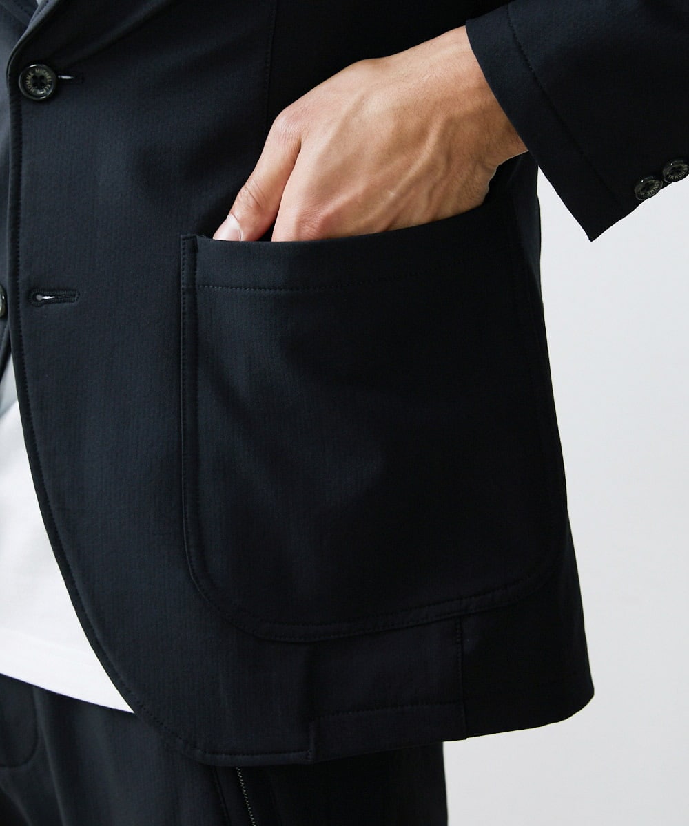 MNDAV85450 MICHEL KLEIN HOMME(ミッシェルクラン オム) ウォーターテックテーラードジャケット ブラック(94)