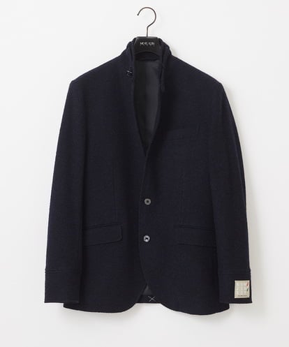 MNDCA73590 MICHEL KLEIN HOMME へリンボン柄コンバーチブルウールジャケット