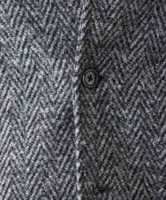 MNDCA73590 MICHEL KLEIN HOMME(ミッシェルクラン オム) へリンボン柄コンバーチブルウールジャケット ダークグレー