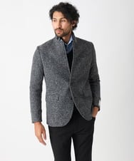 MNDCA73590 MICHEL KLEIN HOMME(ミッシェルクラン オム) へリンボン柄コンバーチブルウールジャケット ダークグレー