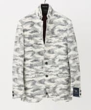 MNDCA74690 MICHEL KLEIN HOMME(ミッシェルクラン オム) 総柄コンバーチブルジャケット ホワイト