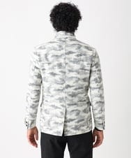 MNDCA74690 MICHEL KLEIN HOMME(ミッシェルクラン オム) 総柄コンバーチブルジャケット ホワイト