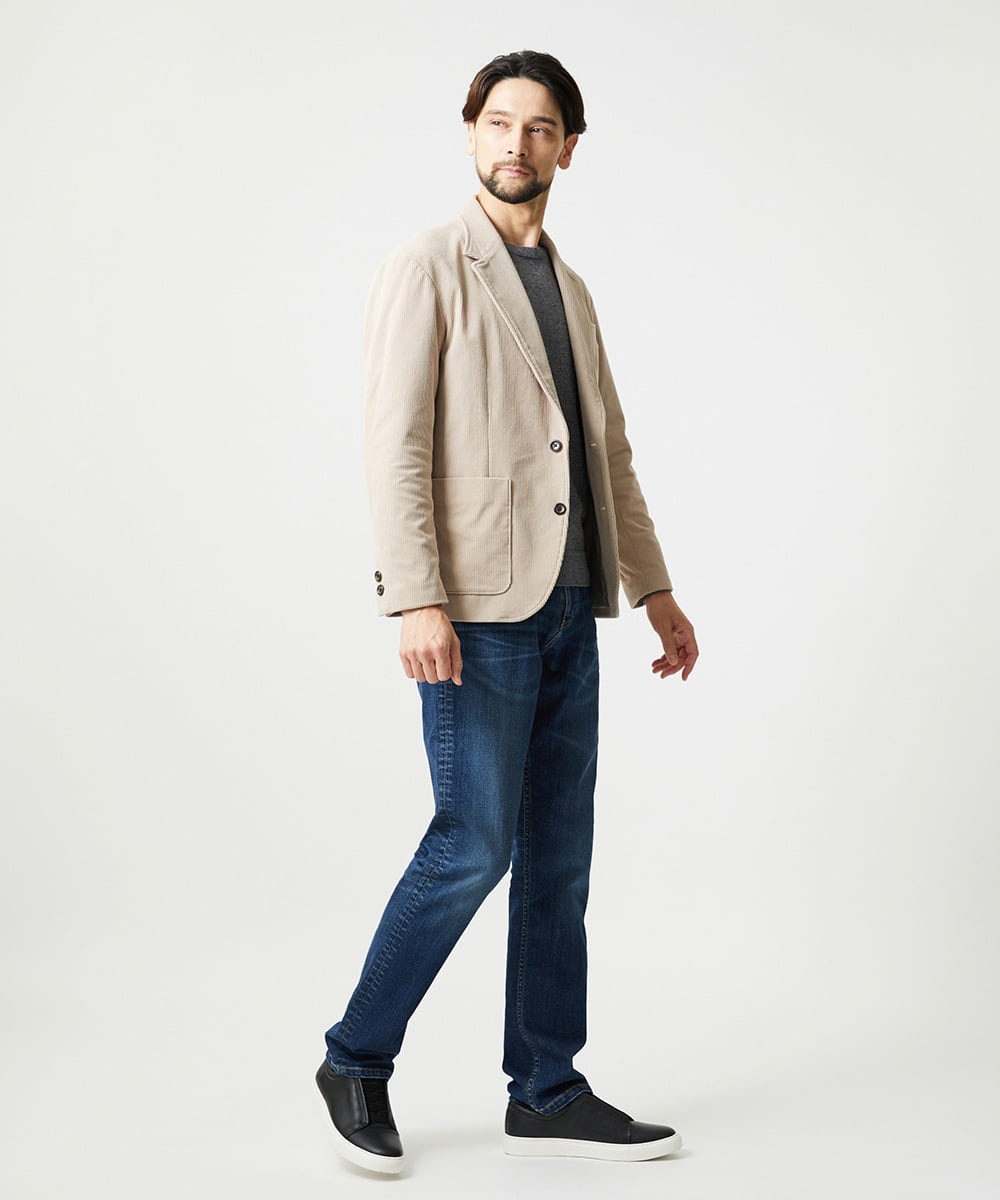 MNDCG62450 MICHEL KLEIN HOMME(ミッシェルクラン オム) 【セットアップ】コーデュロイテーラードジャケット ベージュ