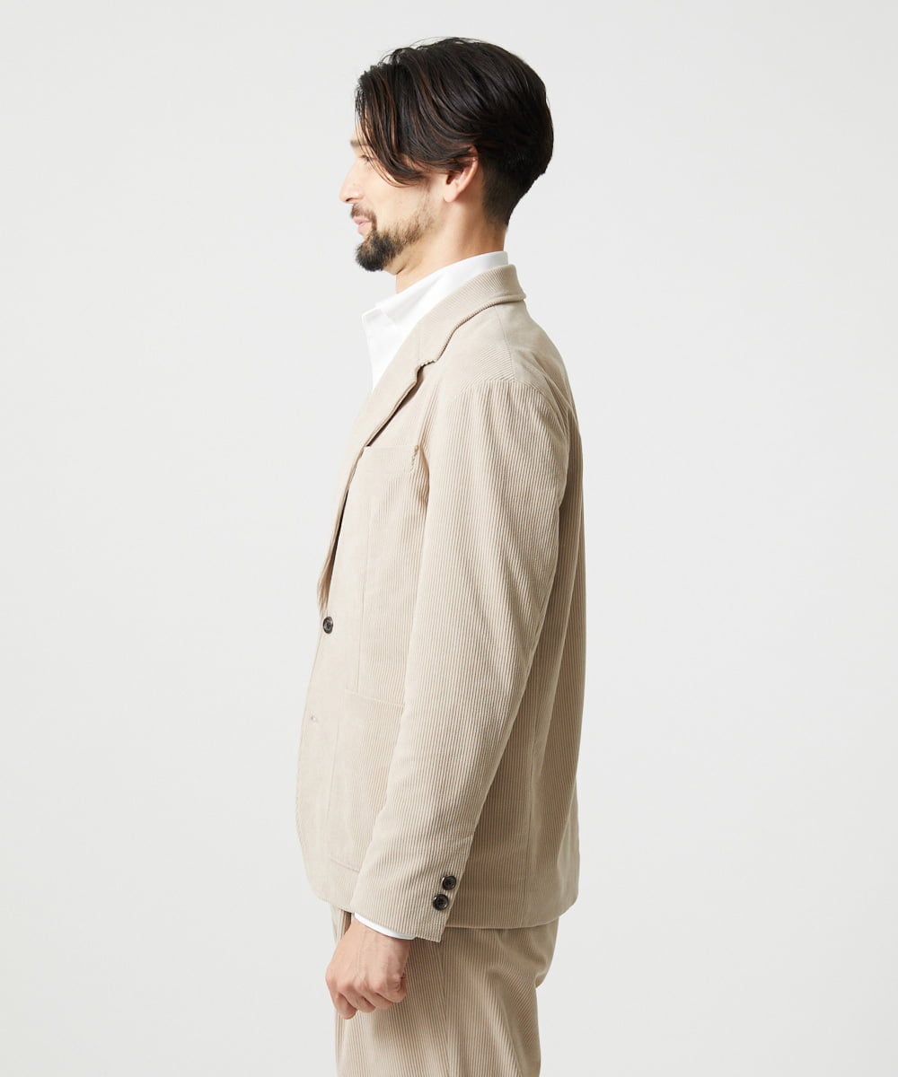 MNDCG62450 MICHEL KLEIN HOMME(ミッシェルクラン オム) 【セットアップ】コーデュロイテーラードジャケット ベージュ