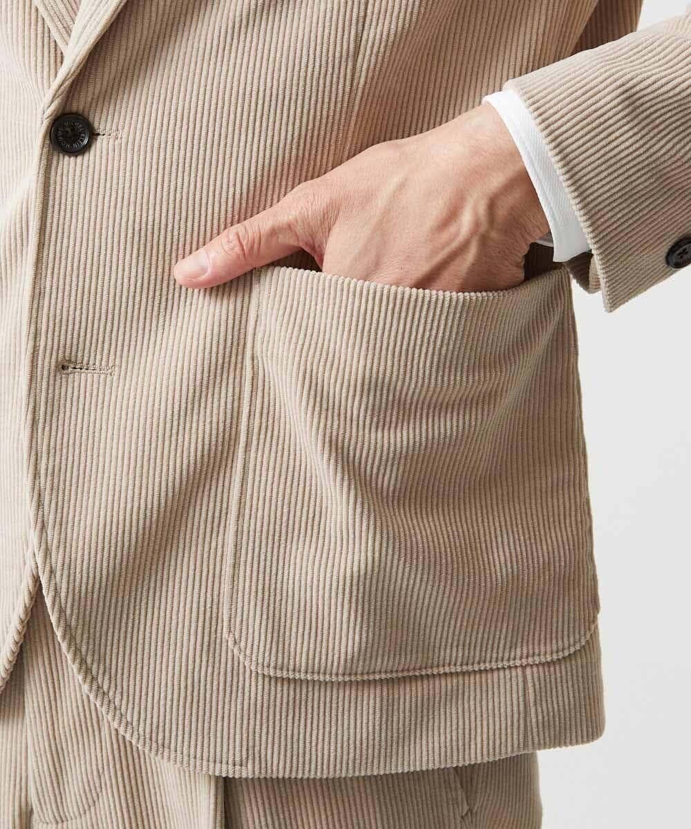 MNDCG62450 MICHEL KLEIN HOMME(ミッシェルクラン オム) 【セットアップ】コーデュロイテーラードジャケット ベージュ