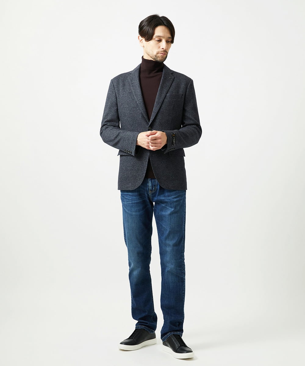 MNDCI06490 MICHEL KLEIN HOMME(ミッシェルクラン オム) 【セットアップ】グレンチェック柄テーラードジャケット ダークグレー