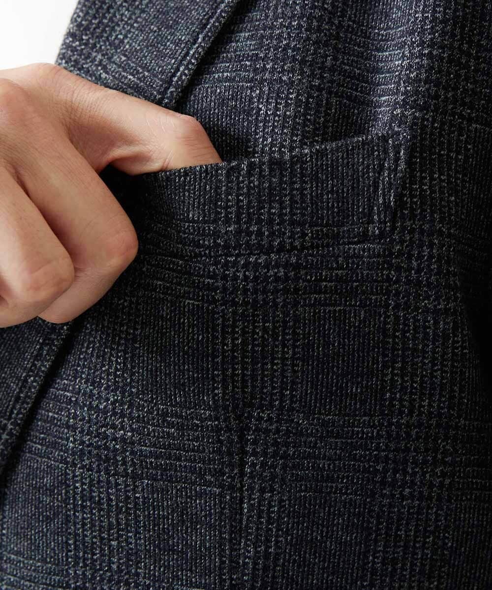 MNDCI06490 MICHEL KLEIN HOMME(ミッシェルクラン オム) 【セットアップ】グレンチェック柄テーラードジャケット ダークグレー