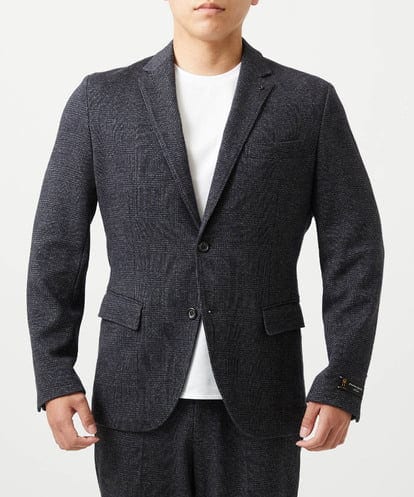 MNDCI07490 MICHEL KLEIN HOMME 【BODY MAKE】【セットアップ】グレンチェック柄テーラードジャケット