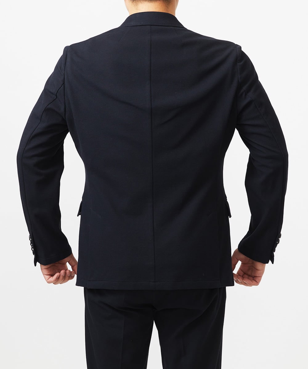 MNDDA04430 MICHEL KLEIN HOMME(ミッシェルクラン オム) 【BODY MAKE】ジャージテーラードジャケット セットアップ ブラック