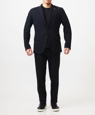 MNDDA04430 MICHEL KLEIN HOMME(ミッシェルクラン オム) 【BODY MAKE】ジャージテーラードジャケット セットアップ ブラック