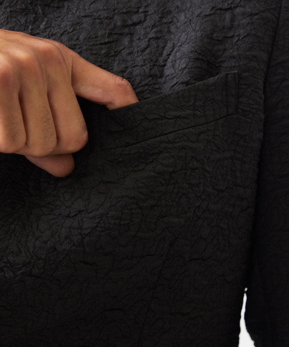 MNDDA51430 MICHEL KLEIN HOMME(ミッシェルクラン オム) ジャガードコンバーチブルジャケット セットアップ ブラック