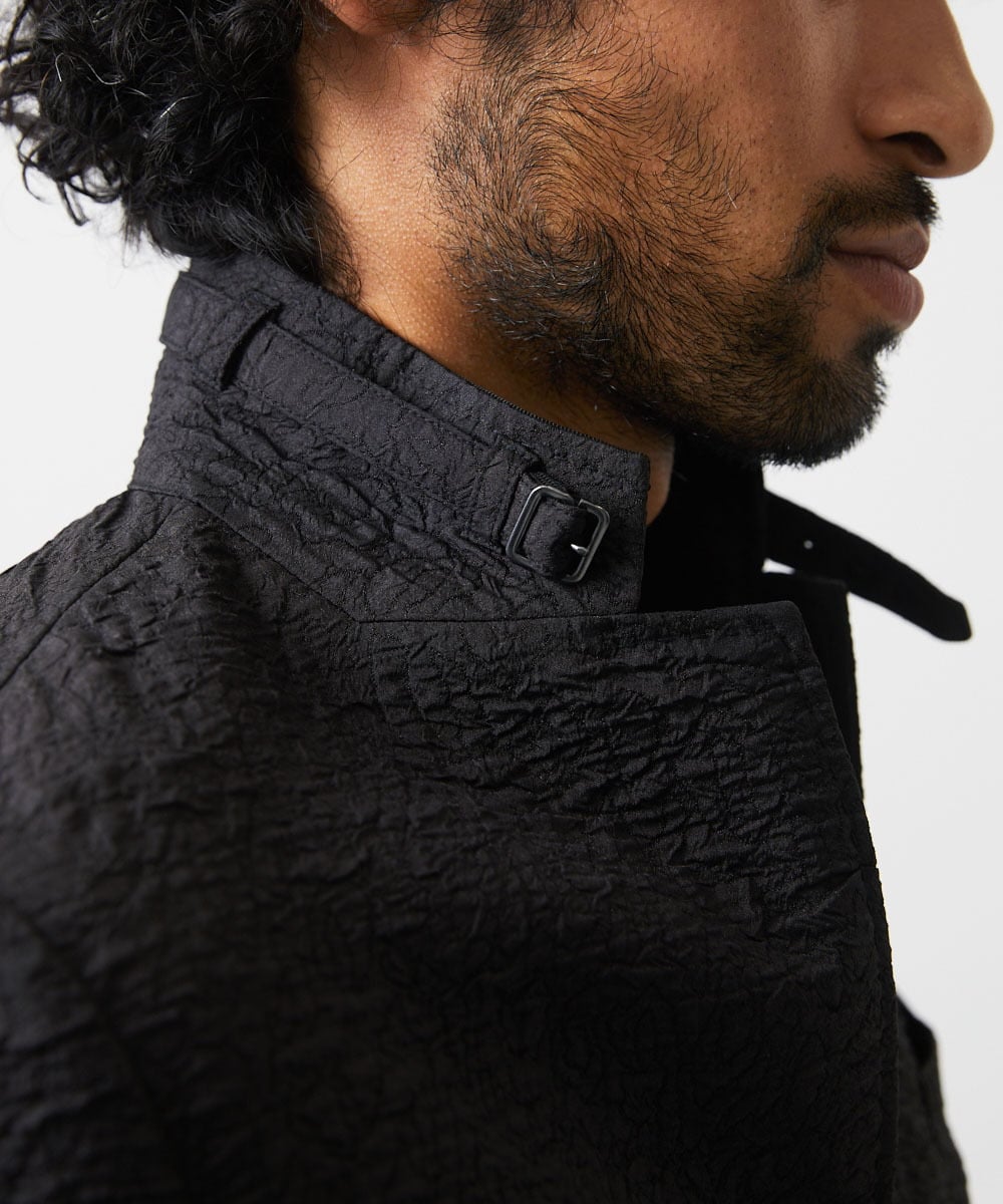 MNDDA51430 MICHEL KLEIN HOMME(ミッシェルクラン オム) ジャガードコンバーチブルジャケット セットアップ ブラック