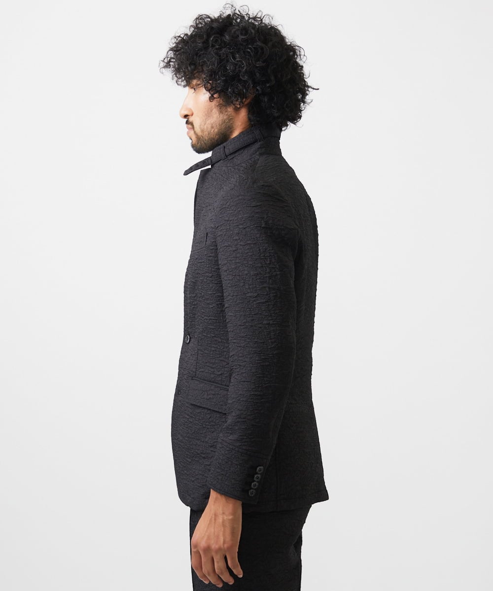 MNDDA51430 MICHEL KLEIN HOMME(ミッシェルクラン オム) ジャガードコンバーチブルジャケット セットアップ ブラック