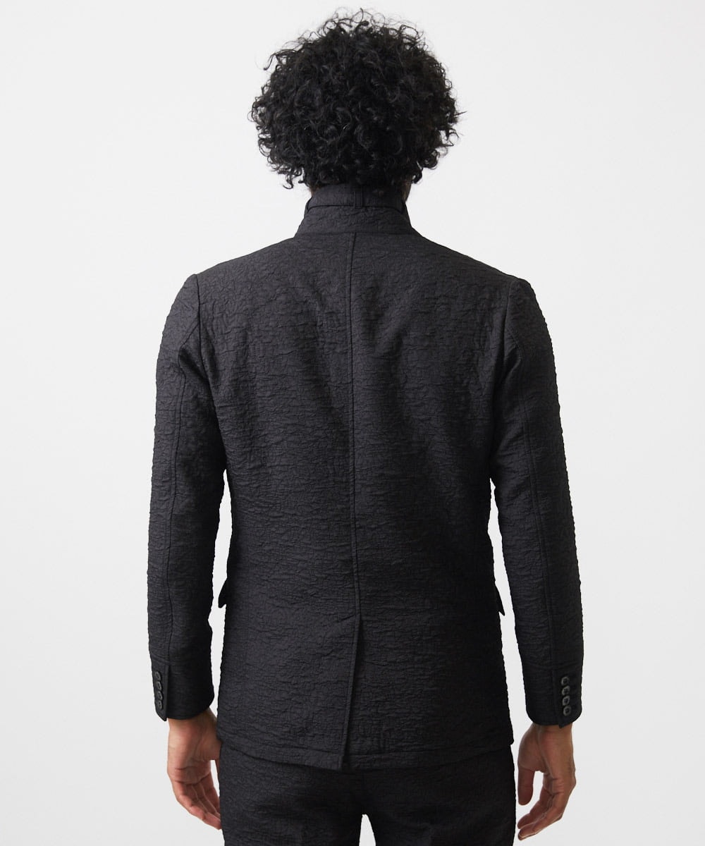 MNDDA51430 MICHEL KLEIN HOMME(ミッシェルクラン オム) ジャガードコンバーチブルジャケット セットアップ ブラック
