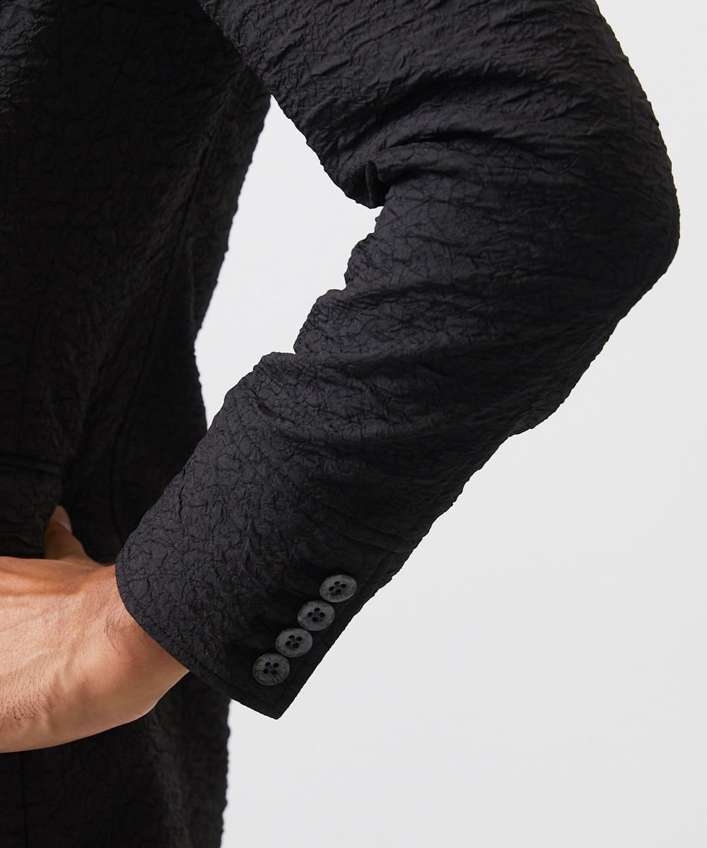 MNDDA51430 MICHEL KLEIN HOMME(ミッシェルクラン オム) ジャガードコンバーチブルジャケット セットアップ ブラック