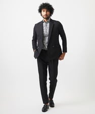 MNDDA52450 MICHEL KLEIN HOMME(ミッシェルクラン オム) ジャガードダブルジャケット セットアップ ブラック