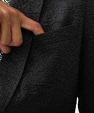 MNDDA52450 MICHEL KLEIN HOMME(ミッシェルクラン オム) ジャガードダブルジャケット セットアップ ブラック
