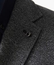 MNDDC09430 MICHEL KLEIN HOMME(ミッシェルクラン オム) ツィード調ストレッチテーラードジャケット セットアップ ダークグレー
