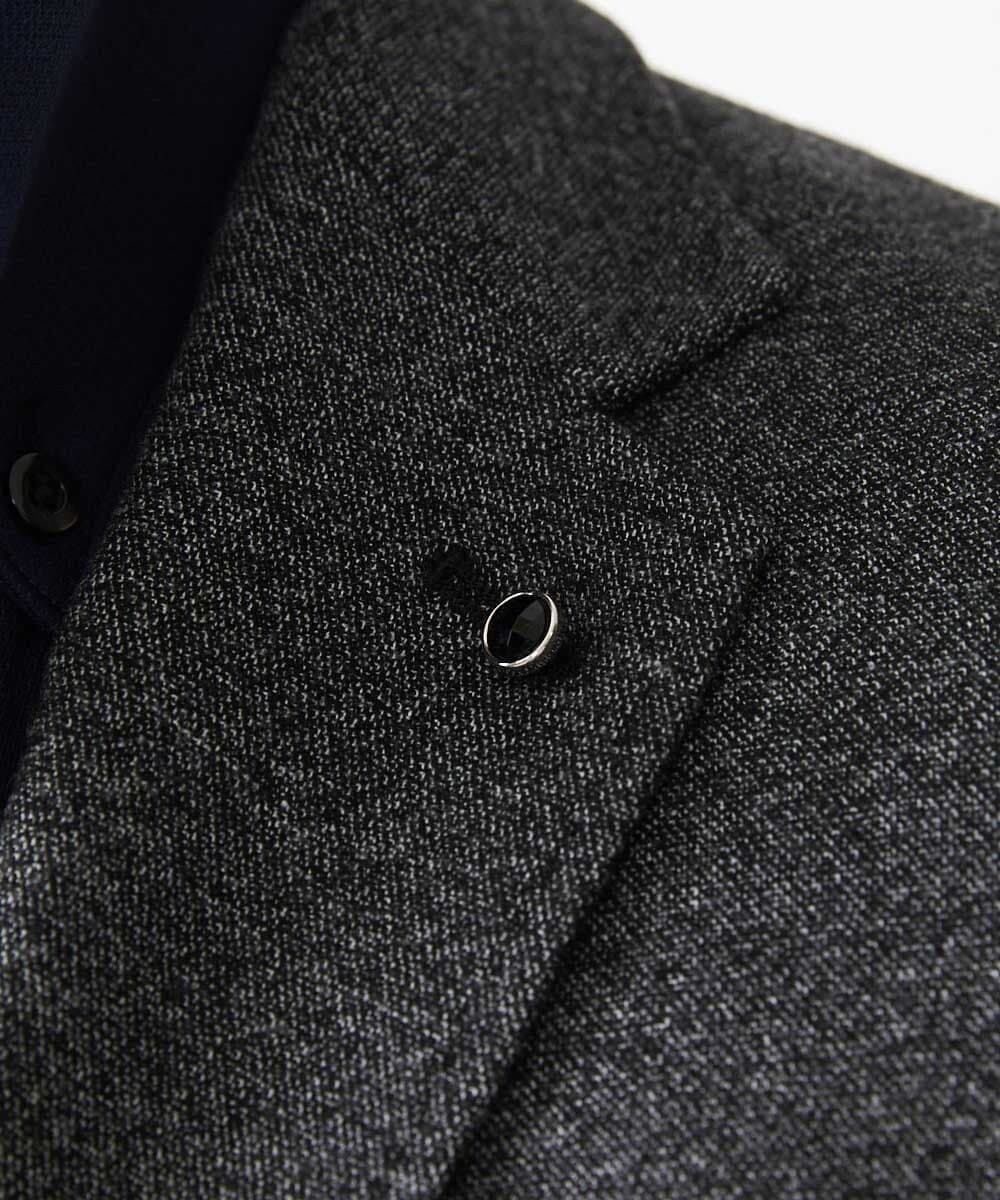 MNDDC09430 MICHEL KLEIN HOMME(ミッシェルクラン オム) ツィード調ストレッチテーラードジャケット セットアップ ダークグレー