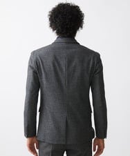 MNDDC09430 MICHEL KLEIN HOMME(ミッシェルクラン オム) ツィード調ストレッチテーラードジャケット セットアップ ダークグレー