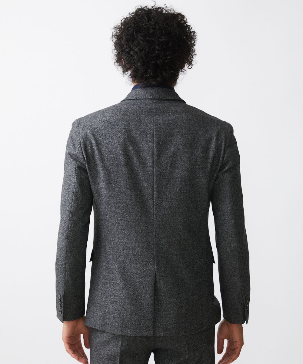 MNDDC09430 MICHEL KLEIN HOMME(ミッシェルクラン オム) ツィード調ストレッチテーラードジャケット セットアップ ダークグレー