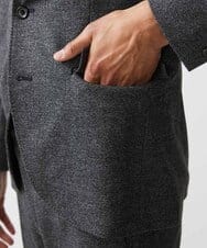 MNDDC09430 MICHEL KLEIN HOMME(ミッシェルクラン オム) ツィード調ストレッチテーラードジャケット セットアップ ダークグレー