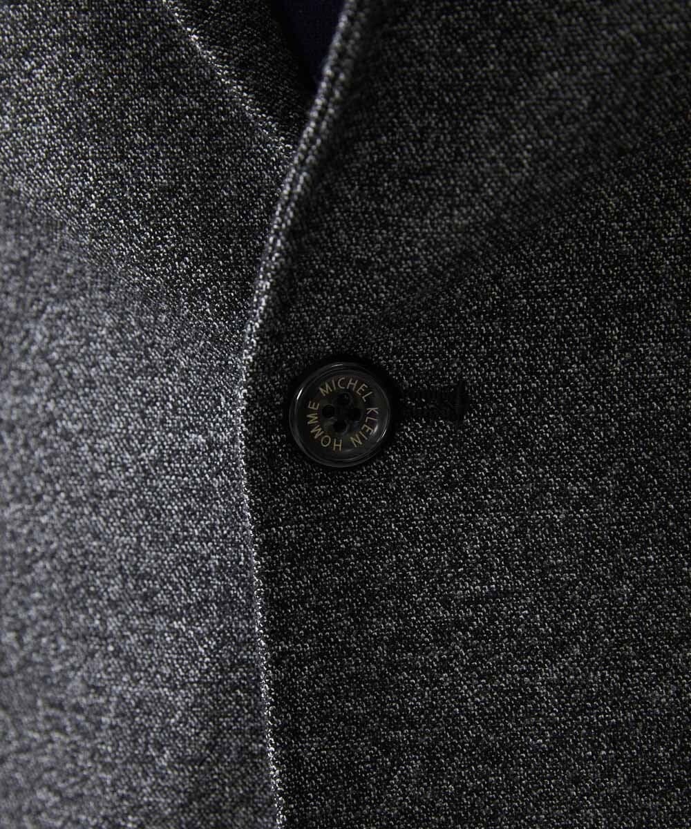 MNDDC09430 MICHEL KLEIN HOMME(ミッシェルクラン オム) ツィード調ストレッチテーラードジャケット セットアップ ダークグレー