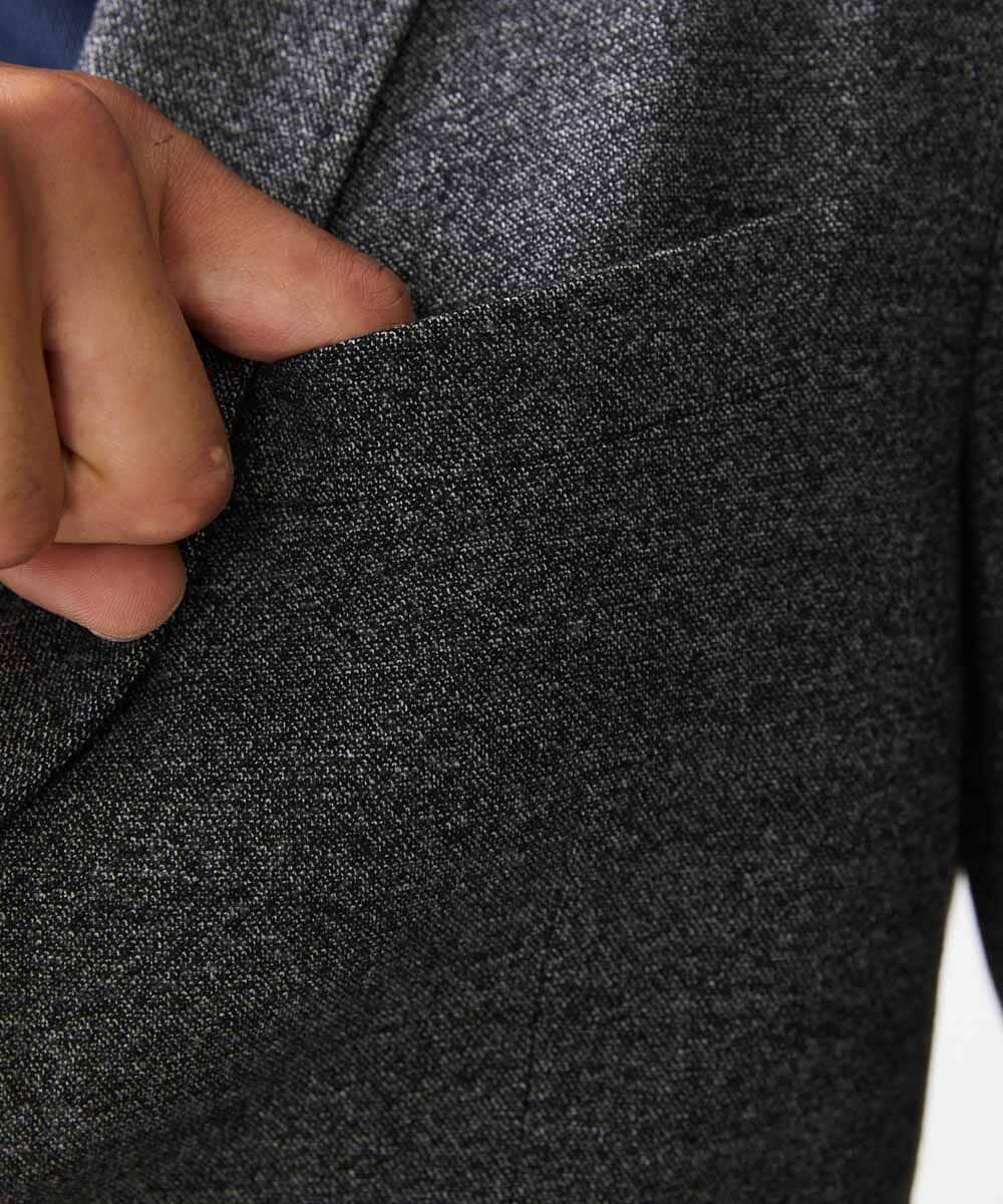 MNDDC09430 MICHEL KLEIN HOMME(ミッシェルクラン オム) ツィード調ストレッチテーラードジャケット セットアップ ダークグレー