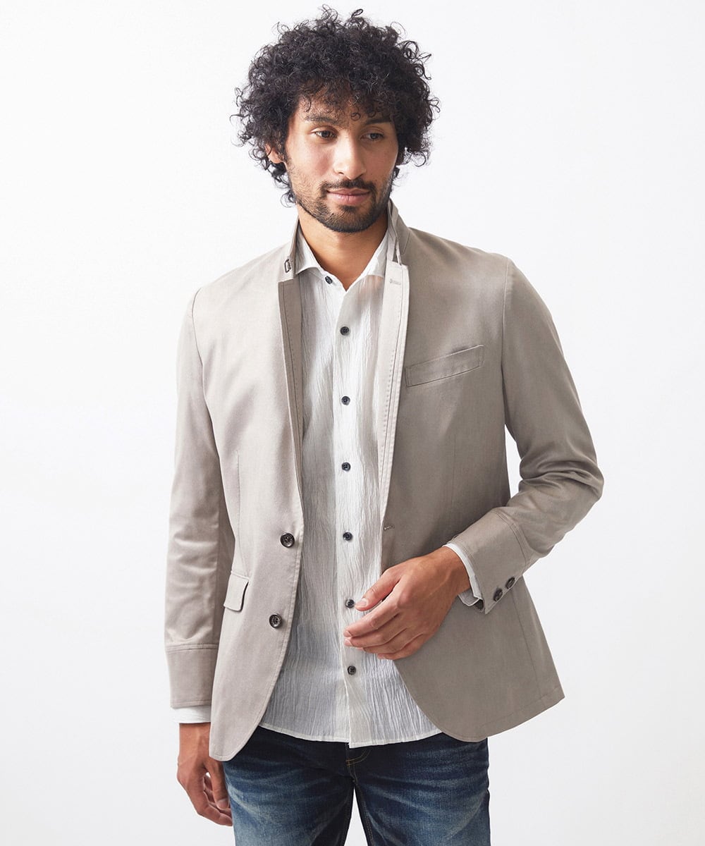 MNDDC59450 MICHEL KLEIN HOMME(ミッシェルクラン オム) スエードコンバーチブルジャケット ベージュ