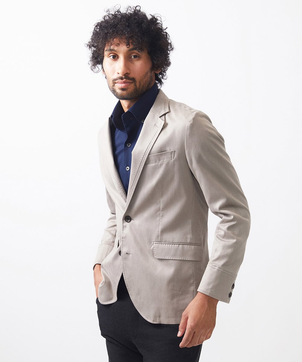 MNDDC59450 MICHEL KLEIN HOMME(ミッシェルクラン オム) スエードコンバーチブルジャケット ベージュ