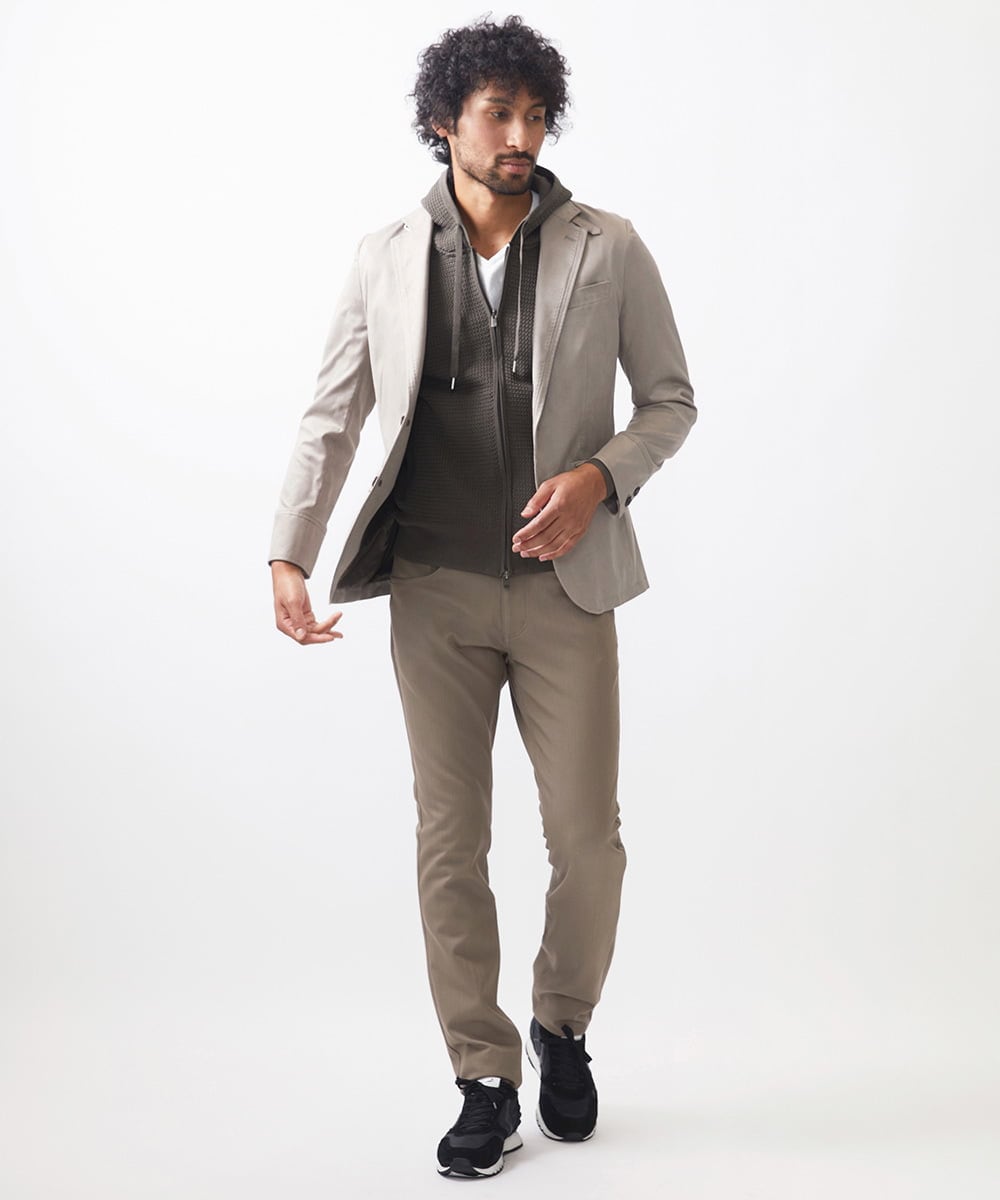 MNDDC59450 MICHEL KLEIN HOMME(ミッシェルクラン オム) スエードコンバーチブルジャケット ベージュ