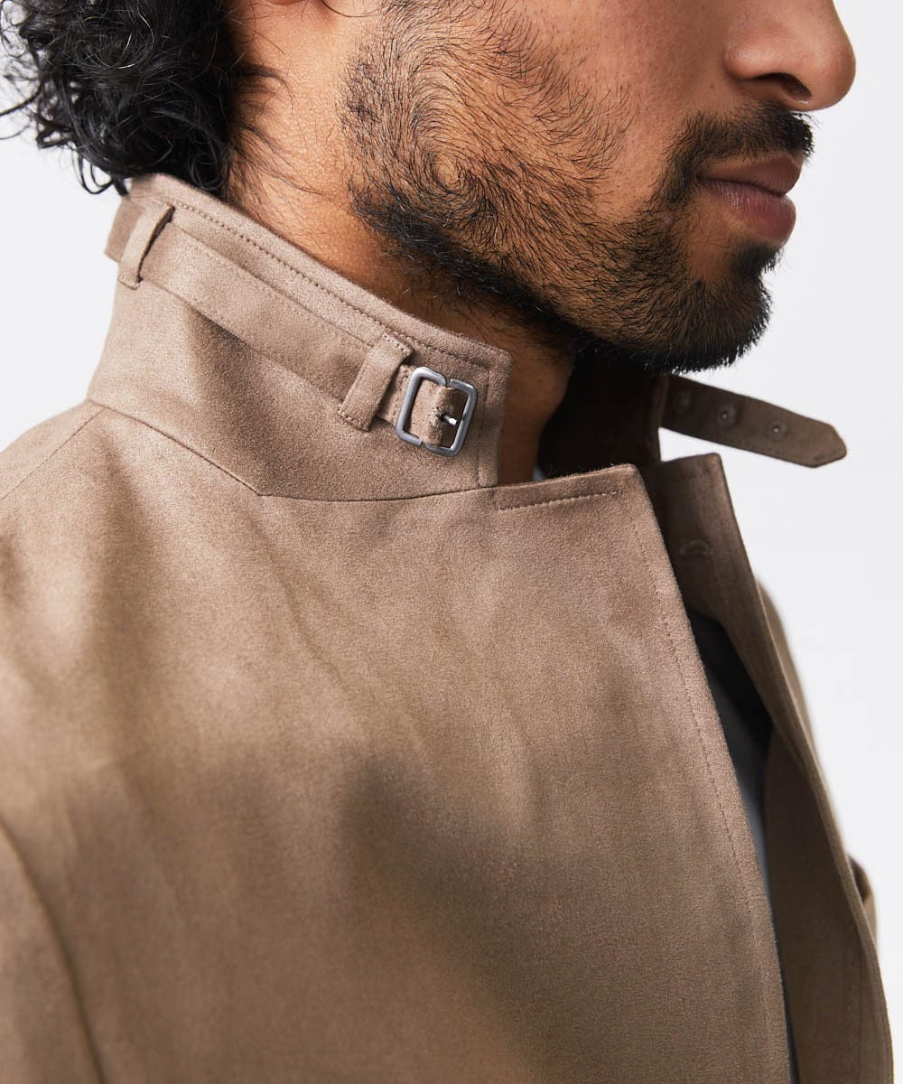 MNDDC59450 MICHEL KLEIN HOMME(ミッシェルクラン オム) スエードコンバーチブルジャケット ダークベージュ