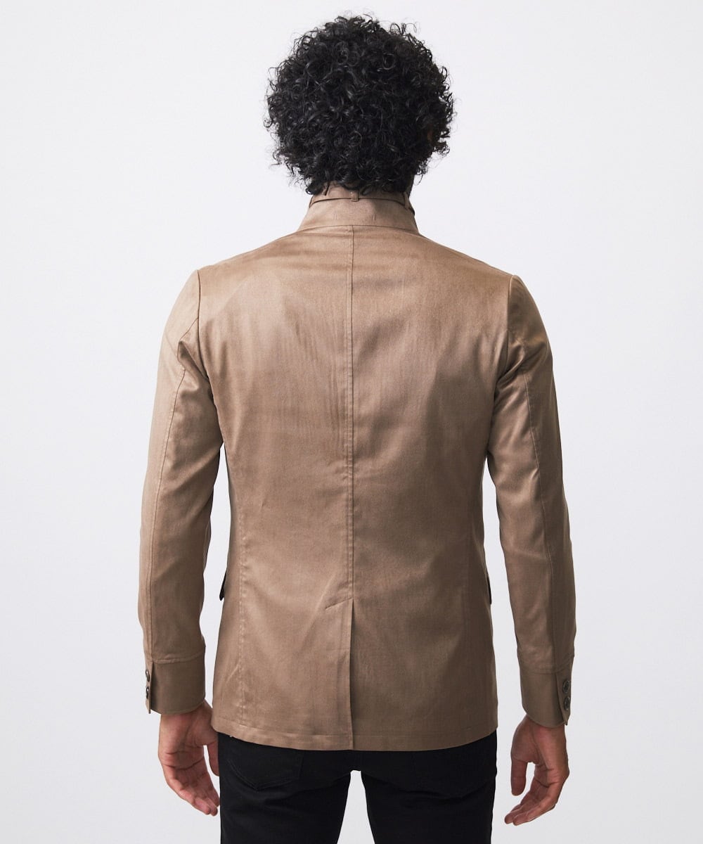 MNDDC59450 MICHEL KLEIN HOMME(ミッシェルクラン オム) スエードコンバーチブルジャケット ダークベージュ