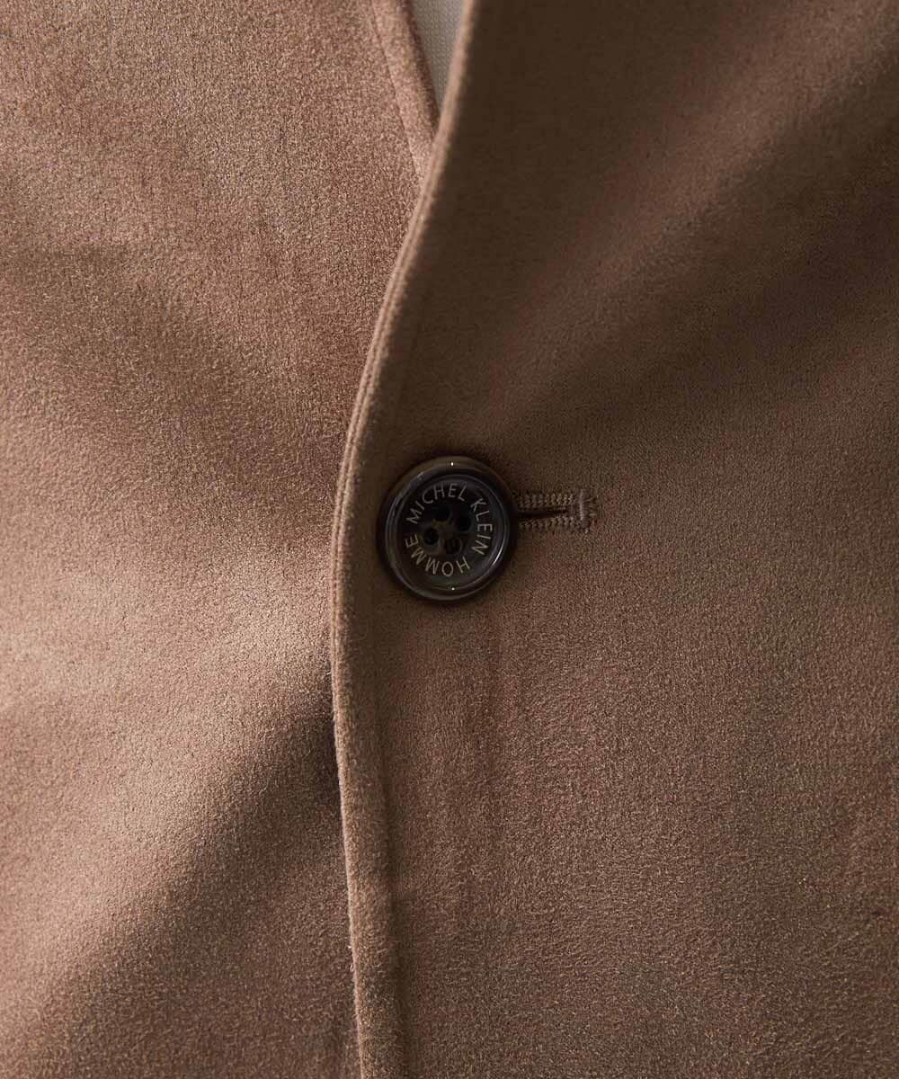 MNDDC59450 MICHEL KLEIN HOMME(ミッシェルクラン オム) スエードコンバーチブルジャケット ダークベージュ