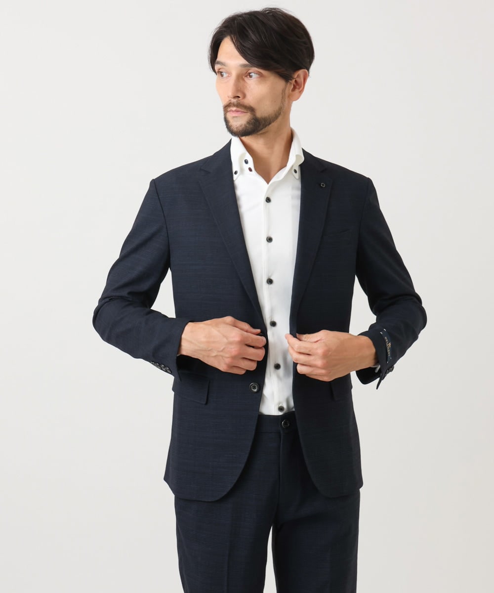 MNDDD01430 MICHEL KLEIN HOMME(ミッシェルクラン オム) 【セットアップ】3ピース対応テーラードジャケット ネイビー