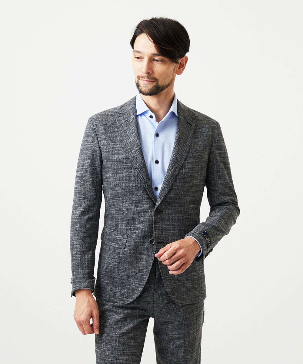 MNDDD01430 MICHEL KLEIN HOMME(ミッシェルクラン オム) 【セットアップ】3ピース対応テーラードジャケット グレー