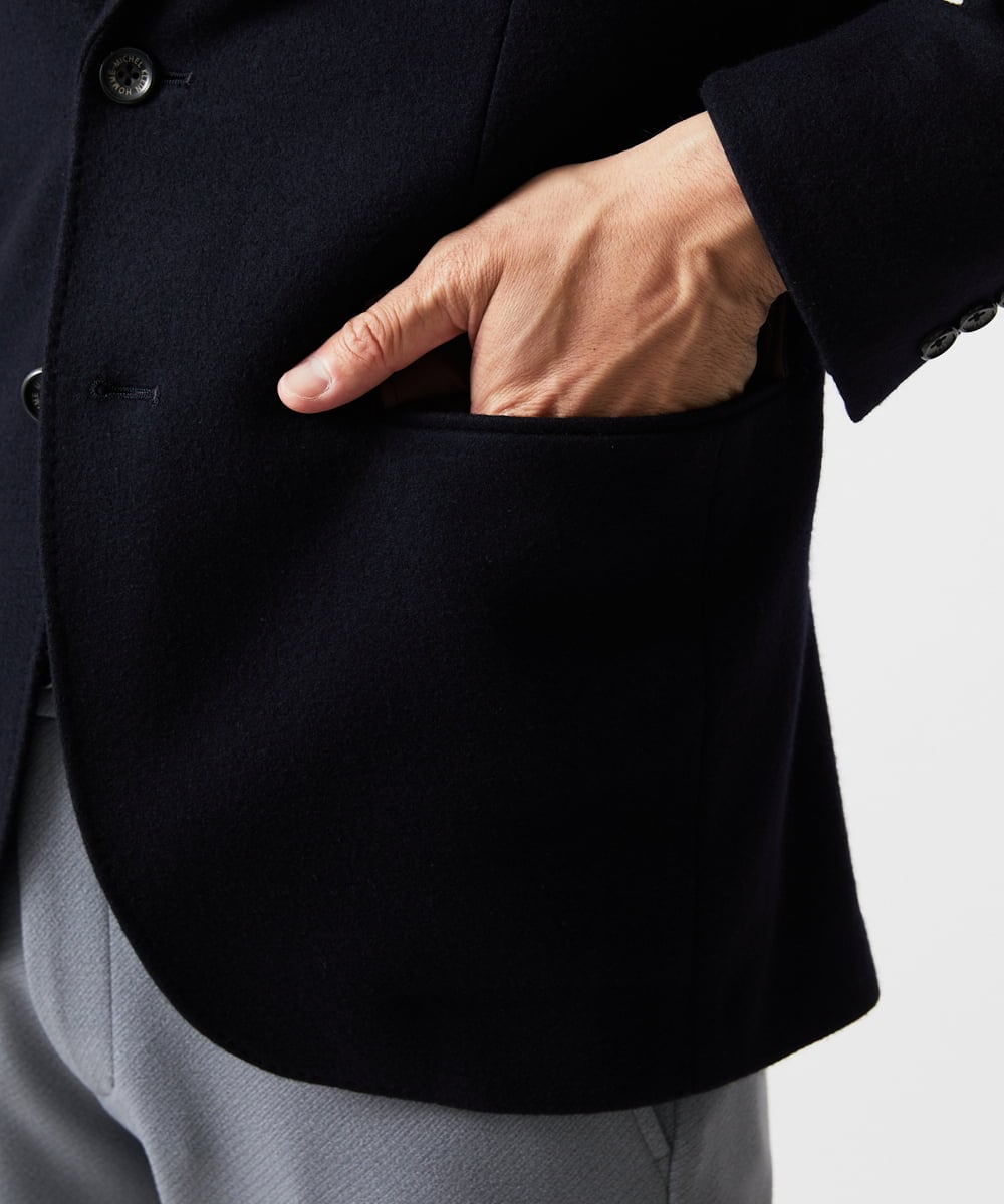 MNDDD60600 MICHEL KLEIN HOMME(ミッシェルクラン オム) ウールテーラードジャケット ネイビー