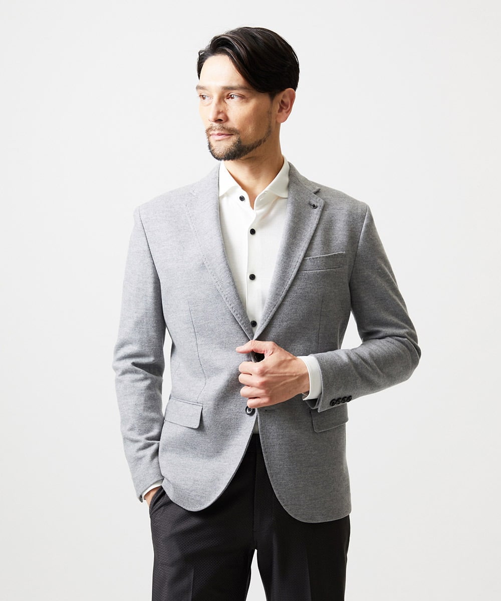 MNDDD60600 MICHEL KLEIN HOMME(ミッシェルクラン オム) ウールテーラードジャケット グレー