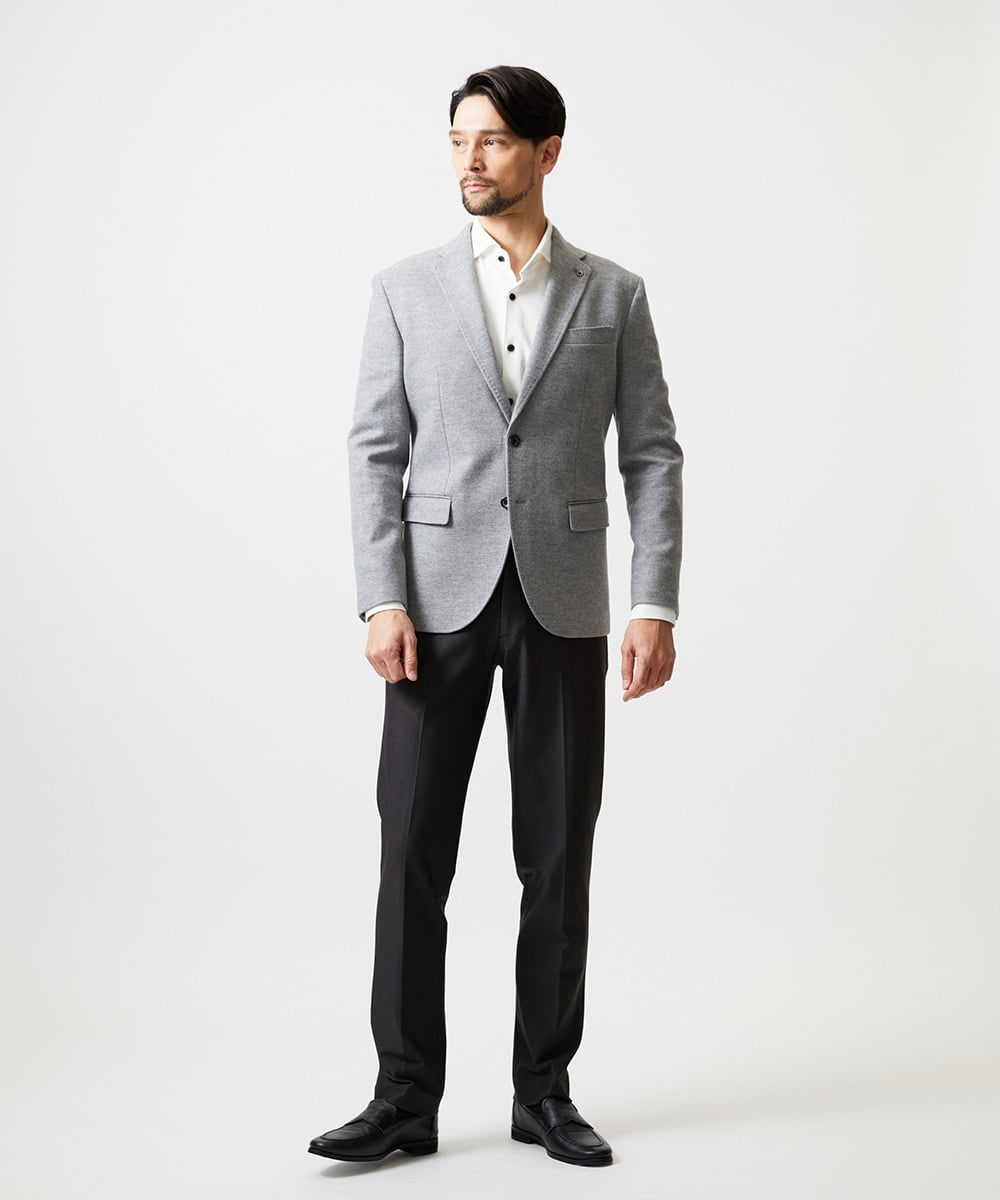 MNDDD60600 MICHEL KLEIN HOMME(ミッシェルクラン オム) ウールテーラードジャケット グレー