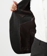 MNDDF05490 MICHEL KLEIN HOMME(ミッシェルクラン オム) ストライプテーラードジャケット ブラウン